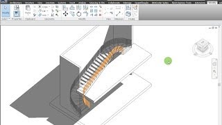 Revit escalera Revit escalera curva compensada [upl. by Anaejer]