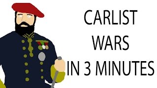 Carlist Wars  3 Minute History [upl. by Winifield]