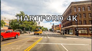 Hartford 4K  Driving Downtown  Connecticut  USA [upl. by Hilleary739]