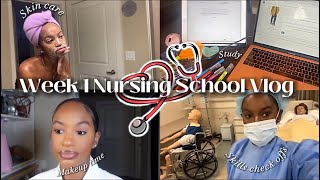 LAST 1st Week of Nursing School Vlog  Nursing School Drama Motivation and Positive Vibes [upl. by Costanza329]