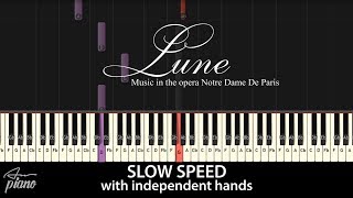 Lune  Notre Dame De Paris  SLOW Piano Tutorial amp Sheets [upl. by Laud]