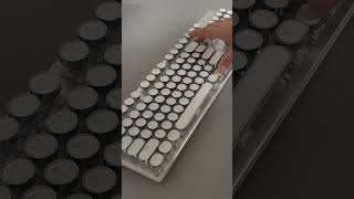 My first typewriter keyboard Pink Switches amp Punk Keycaps PERFECT type asmr typewriters [upl. by Girardi]