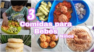 COMIDAS PARA BEBÉS 1 AÑO  RECETAS PARA BEBÉS BLW  MENÚ SALUDABLE 🥣👶🏻 [upl. by Odo670]