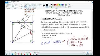 Problemă de la Olimpiada locală  Botoşani 2023 [upl. by Iren683]