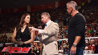 Mr McMahon reveals the Commissioners of Raw and SmackDown Live Raw July 11 2016 [upl. by Tnert]