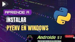 Instalar Pyenv en Windows [upl. by Nickie732]
