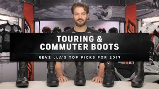 Best Motorcycle Touring amp Commuting Boots 2017 at RevZillacom [upl. by Holle724]