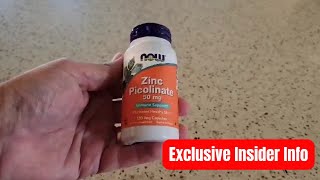 NOW Supplements Zinc Picolinate 50mg Review amp Demo Review [upl. by Sedaiuqlem]