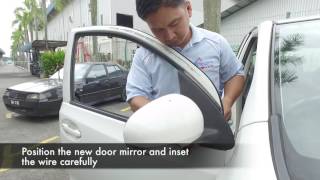 Perodua Myvi Door Mirror Installation Steps [upl. by Ttegirb]