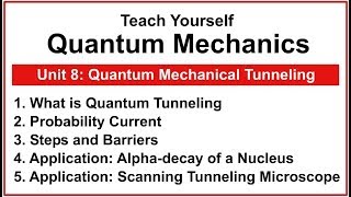 Teach Yourself Quantum Mechanics  Unit 8 Quantum Mechanical Tunneling [upl. by Iosep160]