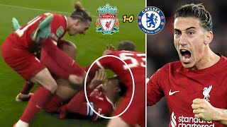 Tsimikas’ xrated goal celebration with Van Dijk will have every fan in tears👉liverpool vs chelsea [upl. by Yrad]