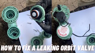 How to fix a leaking Orbit Sprinkler Valve [upl. by Ahsinam]