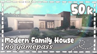 Bloxburg Build  Modern Family House no gamepass 50k [upl. by Blum679]