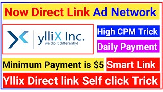 Yllix Direct link Earning Tricks  yllix ads review  yllix ads payment proof [upl. by Riccardo]