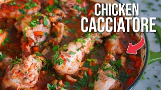 How to Make MOIST CHICKEN CACCIATORE Like an Italian [upl. by Milda881]