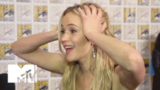 Jennifer Lawrence Says Goodbye To ‘Hunger Games’ amp Her CoStars  ComicCon 2015 [upl. by Sybley]