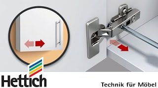 Adjusting cup hinges and doors DoItYourself with Hettich [upl. by Crystie]