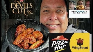 Pizza Huts Jim Beam® Devils Cut™ Spicy Bourbon BBQ Chicken Wings Review wJKMCraveTV [upl. by Politi]