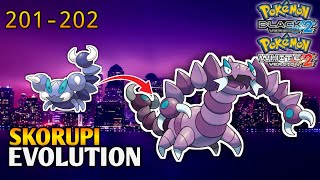 How To Evolve Skorupi Into Drapion In Pokemon Black 2 amp White 2  Unova Pokedex [upl. by Bronez]