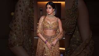 Jhanvi Kapoors Stunning Looks and Glamorous Attire in Gold trending viral jhanvikapoor [upl. by Assilav]