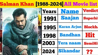 Salman Khan all movie listHit and flop all movie list Salman Khan Bollywood actor [upl. by Ennahs760]