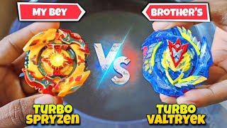 Turbo spryzen vs Turbo valtryek beyblade l cho z spriggan vs cho z valtryek [upl. by Slemmer]