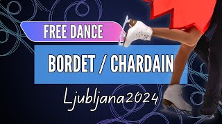 Louise BORDET  Martin CHARDAIN FRA  Junior Ice Dance Free Dance  Ljubljana 2024 [upl. by Slaohcin]