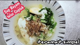 Menu akhir bulan setelah gajian  Sup Bayam Telur Ayam [upl. by Turley996]