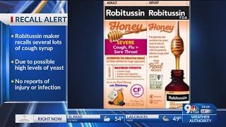 Robitussin maker recalls several lots of cough syrup due to possible high levels of yeast [upl. by Oremodlab]