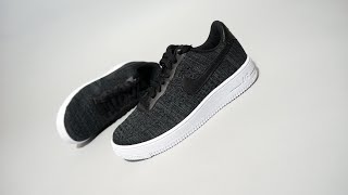 Nike Air Force 1 Flyknit 20 Black Anthracite White CI0051001 [upl. by Selokcin]