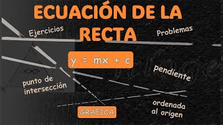 ECUACION DE LA RECTA  PROBLEMA RESUELTO EQUATION OF THE LINE [upl. by Darrel]