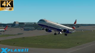 XPlane 11  Plane Takeoff  Landings Compilation 47  4K [upl. by Oinota]