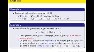 Grammaires algébriques [upl. by Fia]