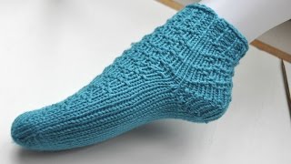 Socken stricken  Super Easy Socken von der Spitze  Teil 2  Das Muster [upl. by Sloan]