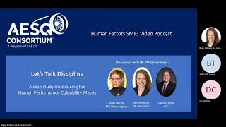 AESQ Webinar Let’s Talk Discipline A Case Study Introducing the Human Performance Culpability Matrix [upl. by Adamik]