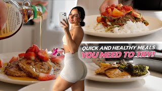 SIMPLE QUICK AND EASY MEALS  WHAT I EAT IN A DAY  Krissy Cela [upl. by Eberhart]