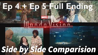 WandaVision 1x03 amp 1x04  Full Ending  Side by Side  Marvel Scenes [upl. by Dressler]