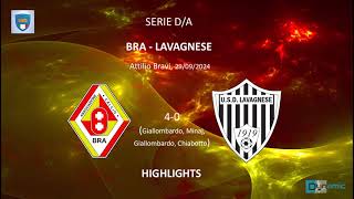 Serie D highlights giallorossi BraLavagnese 40 5 giornata [upl. by Esidnak]