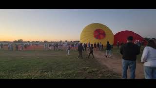 Hot air Balloons inflate at the festival near Bird in Hand PA September 15 2023 [upl. by Idaf]