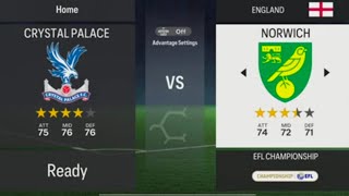 CRYSTAL PALACE vs NORWICH  CARABAO CUP  EA SPORTS 24  fifa GAMEPLAY [upl. by Ititrefen]