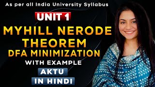 Myhill Nerode Theorem for DFA Minimization  Table Filling Method  TAFL  TOC  learncswitharshi [upl. by Ethelda777]