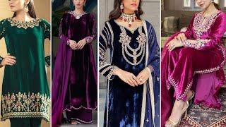 Beautiful Velvet Dress Designing Ideas 2024  Velvet Dress Designs [upl. by Avrit518]