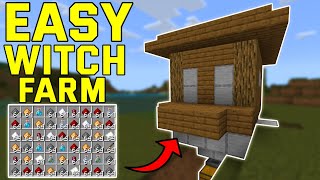 EASIEST Witch Farm Minecraft Bedrock 121 BedrockMcpePs4Xbox [upl. by Mahala753]