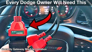 Read And Clear Codes 128 OBD adapter  Dodge Challenger Security Gateway Module location Charger [upl. by Rudman]