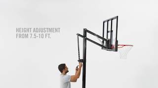 Adjusting Height on the Spalding Exacta Height Basketball Hoop Lift System [upl. by Braeunig]