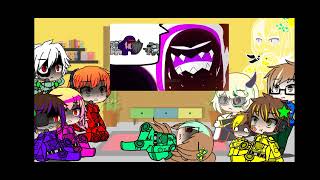 Among us Rodamrix characters react to the original story part 13  Glitchys family [upl. by Ingaberg513]