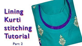 Lining churidar top cutting and stitching in malayalam part 2 EMODE Malayalam Stitching [upl. by Yelsnia]