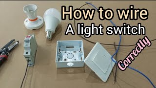 How to wire a light switch correctly [upl. by Mossolb563]