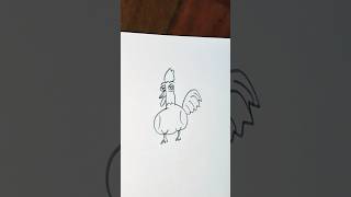 99Simple Rooster 🐓 Drawing for Kids rooster ytshorts bird chicken draw videos cuteart [upl. by Ludly691]