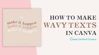 How to make wavy texts in Canva [upl. by Nadine]